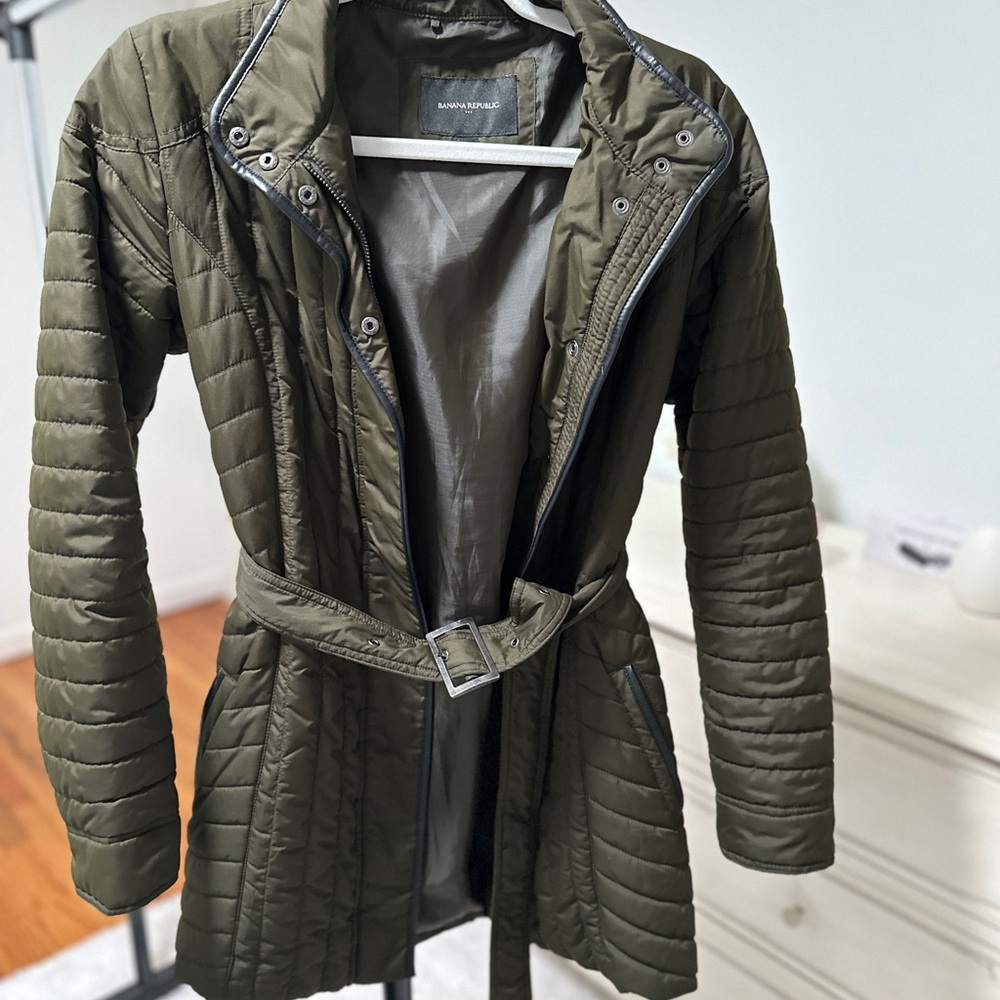 Banana Republic Women's Olive Quilted Jacket